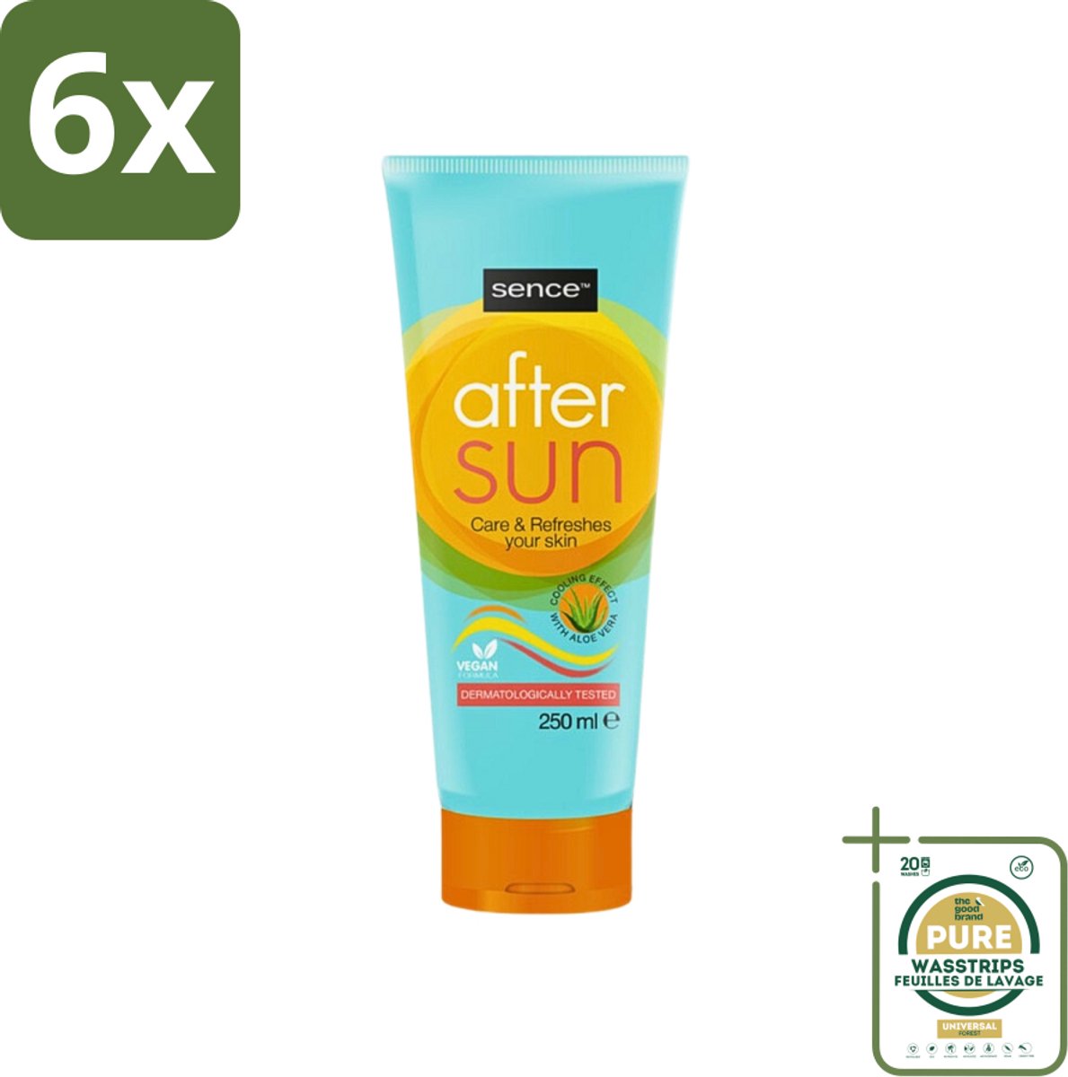 Sence - After Sun - Lotion - Kalmerend - 200 ml - Voordeelverpakking - 6 stuks - Huid kalmeren - Aloë vera