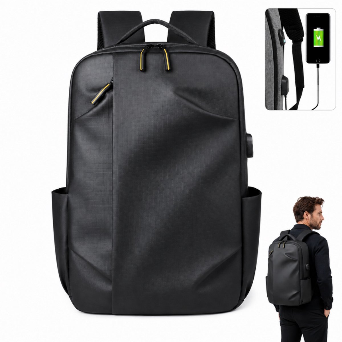 Rugzak Heren - Laptop tas - Waterafstotende -Slimme Indeling - Voor Reis, School,Woon,Werk , Reizen, Studie -48*32*18cm