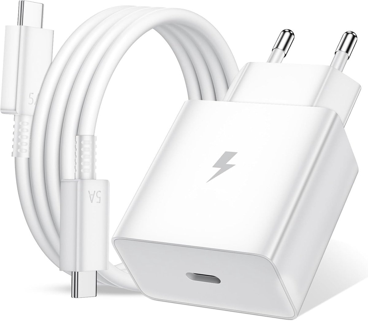 Krachtige 45W USB-C Snellader met 1m Oplaadkabel voor Galaxy Smartphones en Tablets