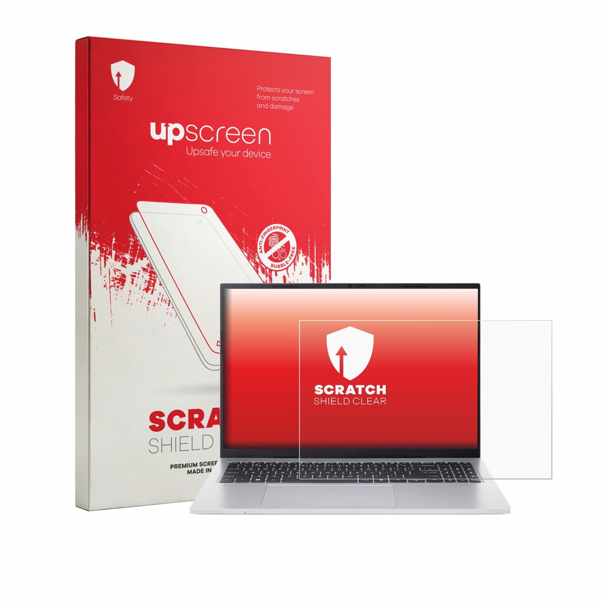 upscreen - Screenprotector voor Acer Aspire Go 16 - Folie Beschermfolie transparant
