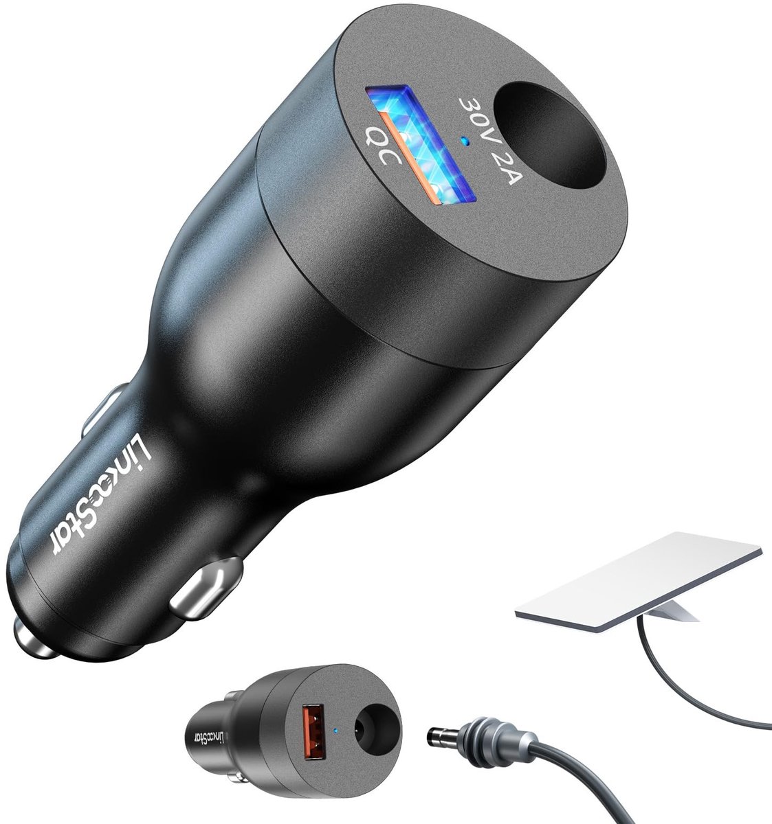 Elzusha - Starlink Mini Auto Adapter met USB A Poort