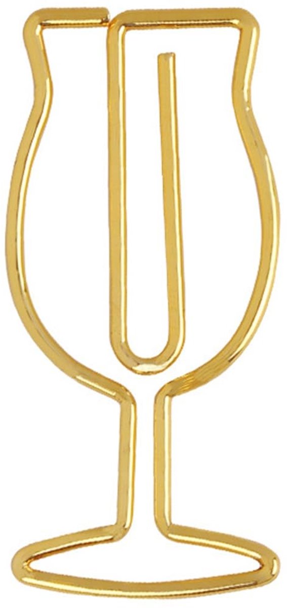 Elzusha - Set van 8 Gouden Papierclips voor Documenten en Boeken