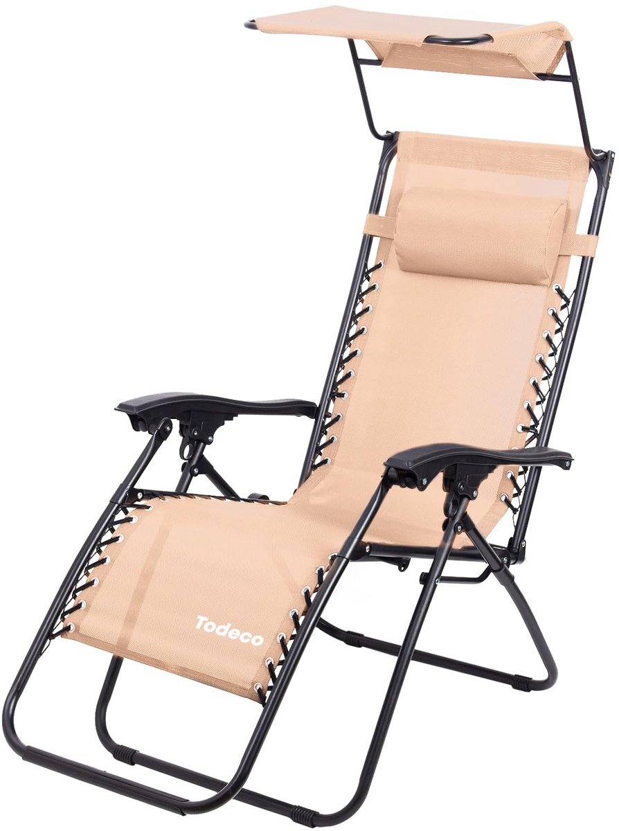 Elzusha - Opvouwbare Lounger met Verstelbare Hoofdsteun en Armleuningen