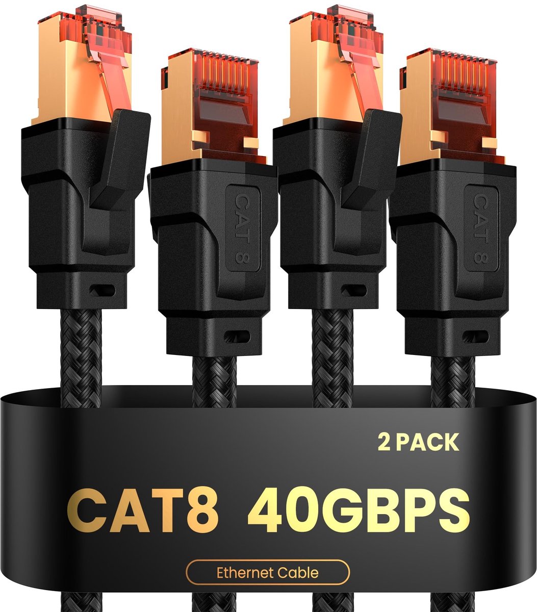 Elzusha - Cat 8 Ethernet Kabel voor Hoge Snelheden tot 40 Gbit/s