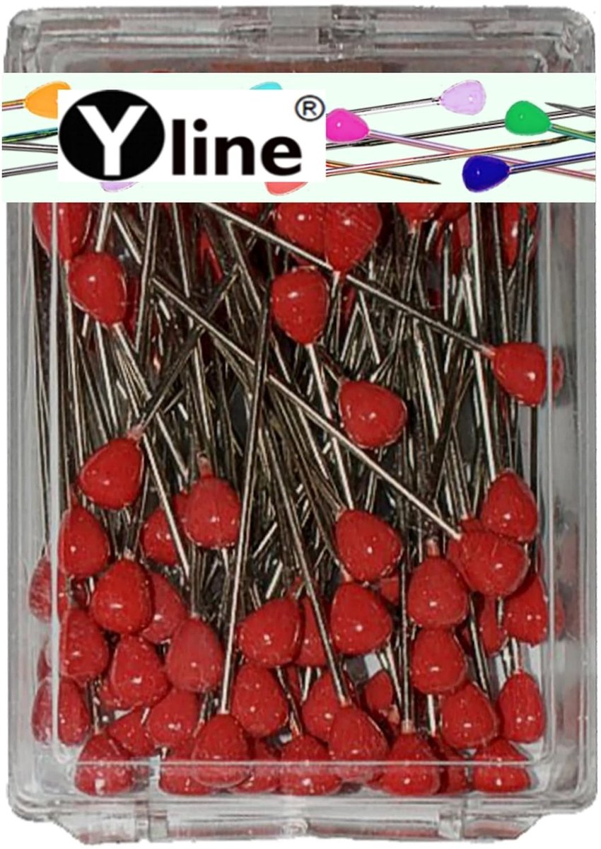 Elzusha - 100 Stuks Behangstekers met Kunststof Kop Rood 60 mm