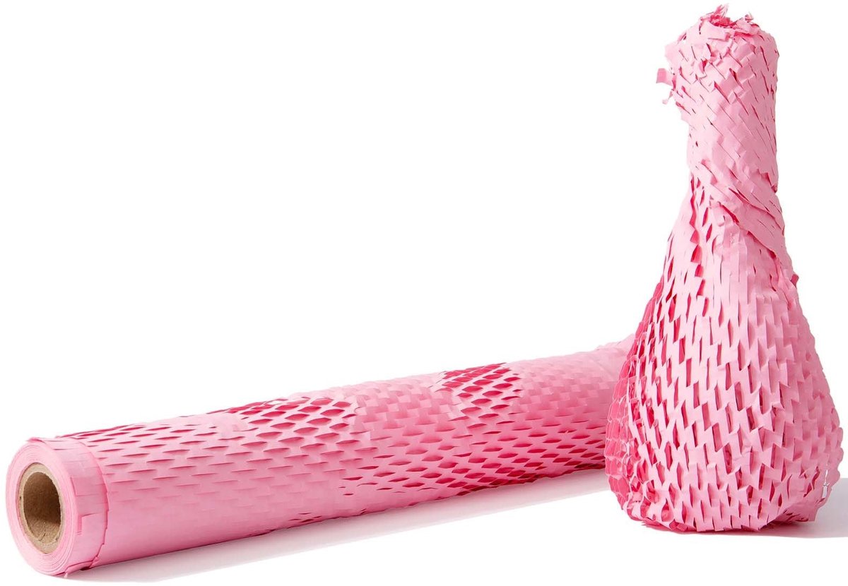 Elzusha - Honeycomb Papieren Verpakking - 30cm x 10m roze