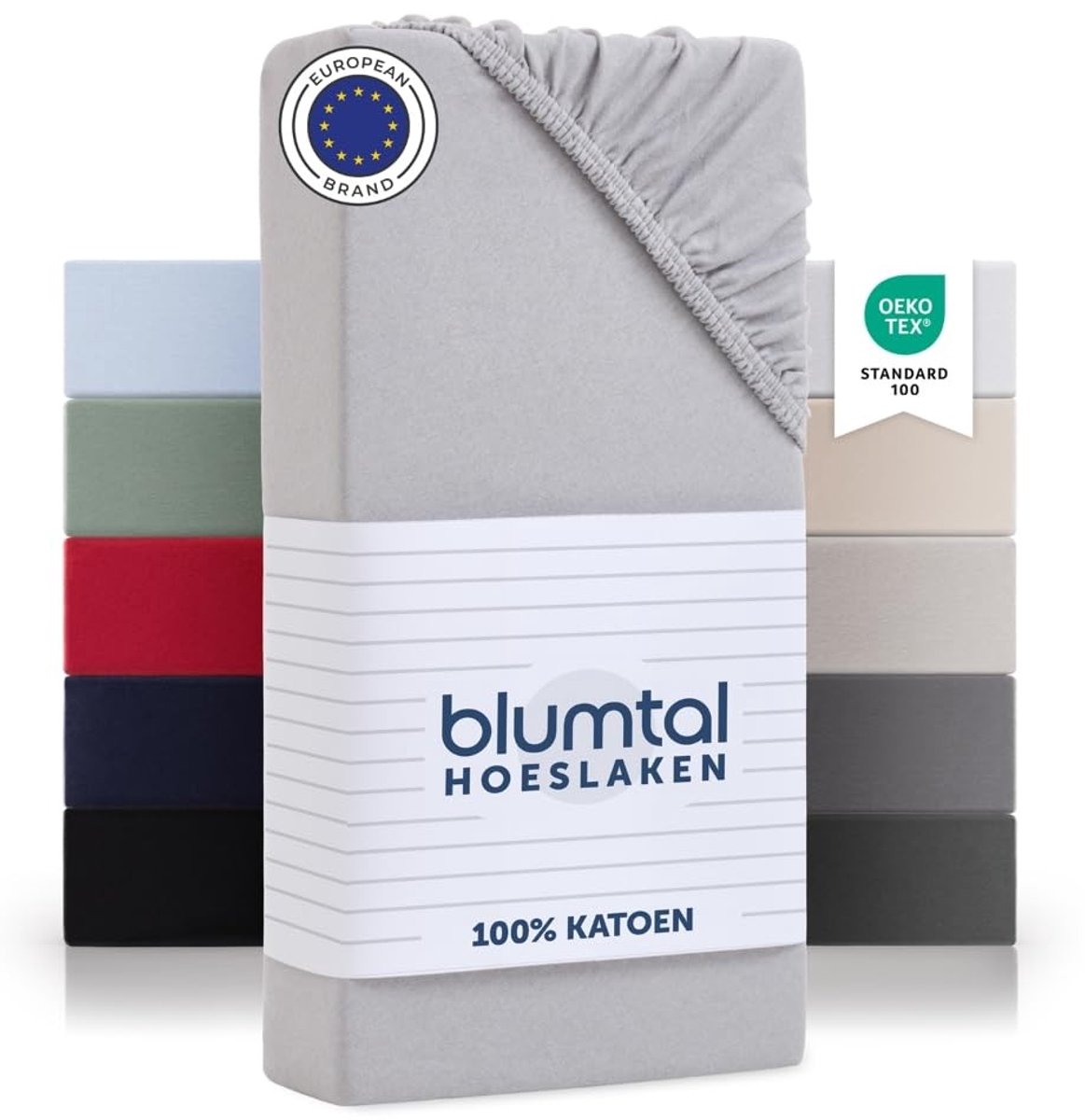 Elzusha - 2-PACK Fitted Sheets 140 x 200 cm van 100% Katoen in Grijs