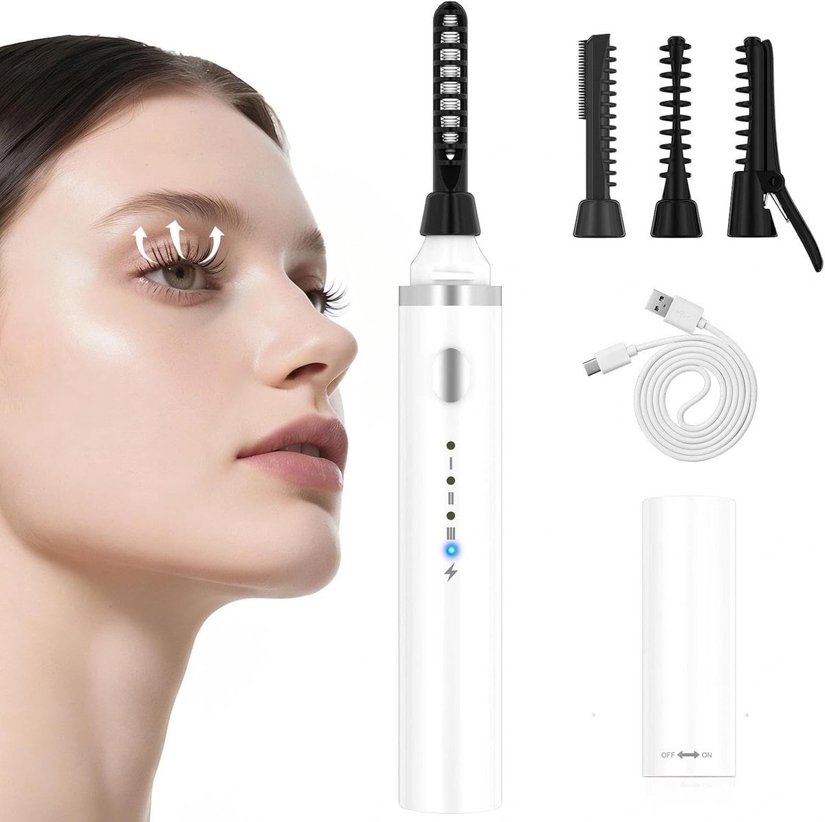 Elzusha - Draagbare Elektrische Wimperkruller met 3 Temperatuurinstellingen