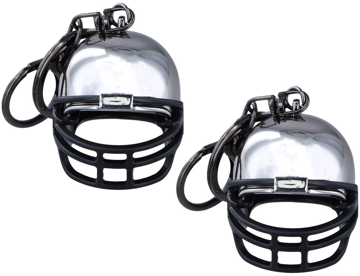Elzusha - Sleutelhanger met Mini-Metaal Helm, 2 Stuks