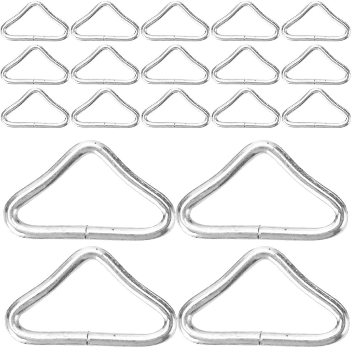 Elzusha- Driehoekige Ringen - 35 Stuks - Duurzame Veiligheidsgespen - Verzinkt Staal - Geschikt Voor Binnen/Buiten - Stabiele Reparatie - Trampoline Gesp