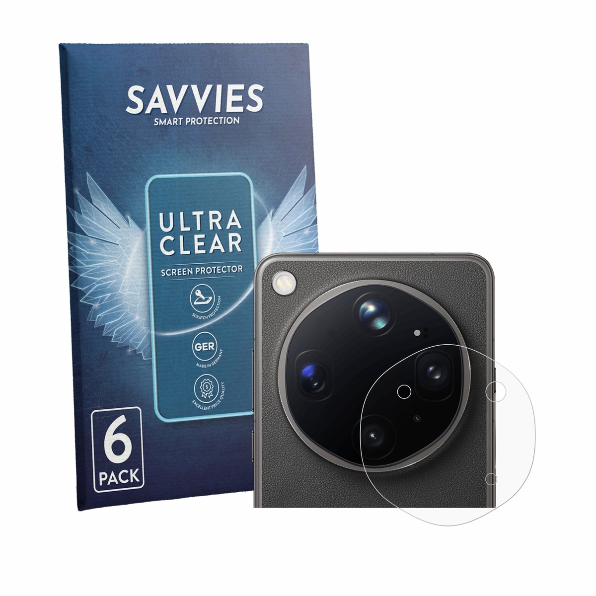 Savvies - Screenprotector voor Oppo Find X9 Ultra (ALLEEN Camera Lens) - Folie Beschermfolie transparant 6 Stuks