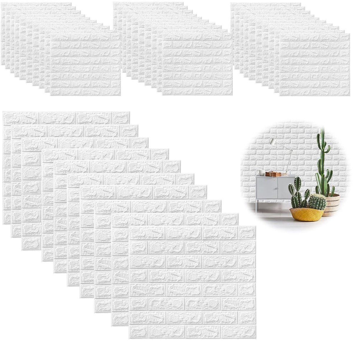 Elzusha - Set van 40 Zelfklevende 3D Wandstickers