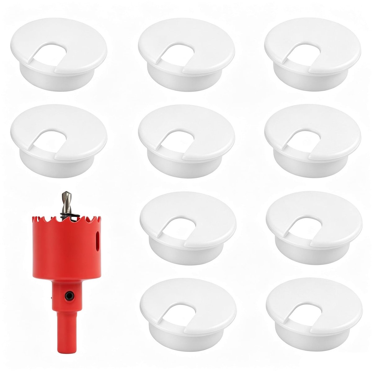 Elzusha - 10 Stuks Desk Cable Grommet voor Kabelbeheer