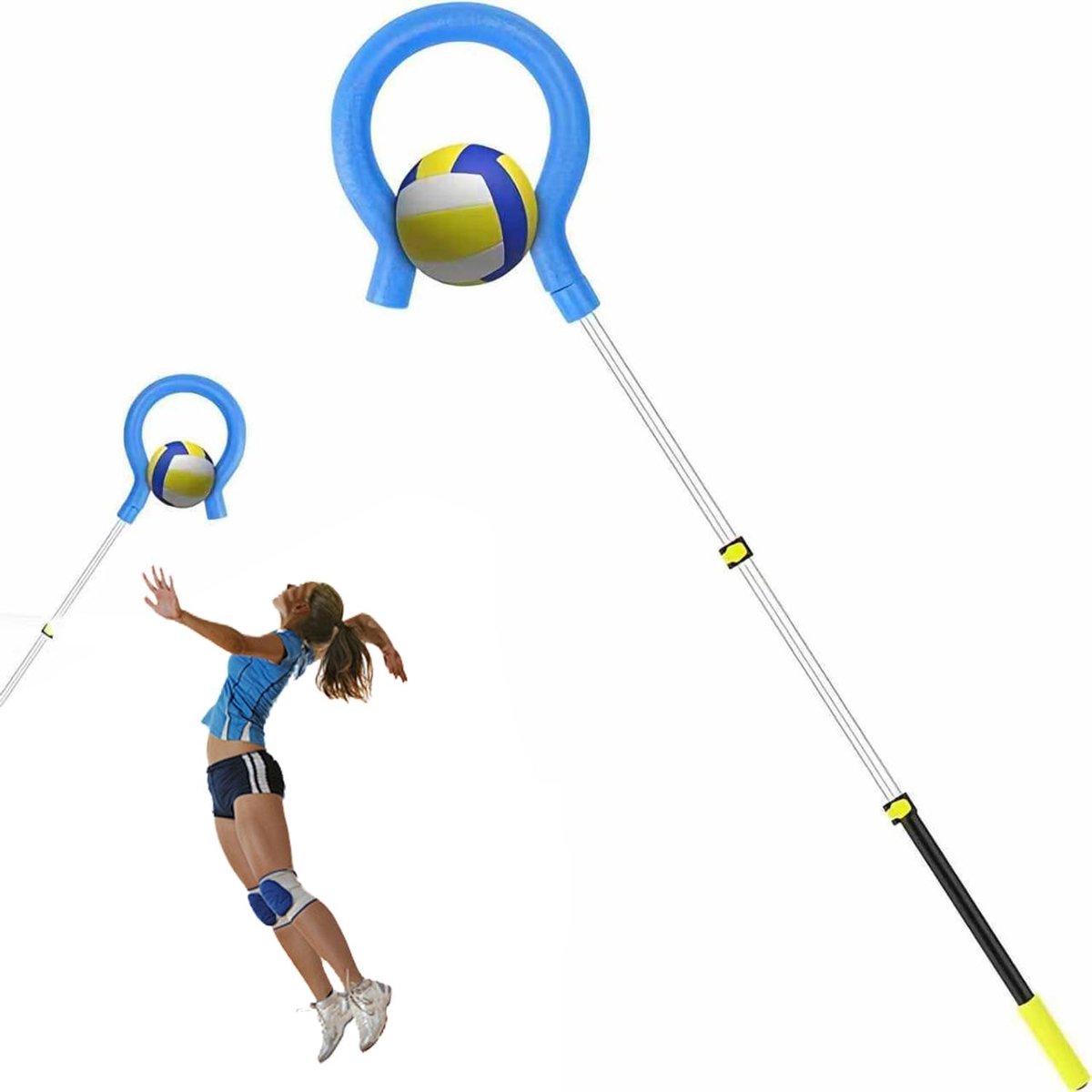 Professionele Volleybal Spike Trainer voor Beginners, Verstelbaar van 105-185 cm, Ideaal voor Spiking en Sprongoefeningen zonder Bal