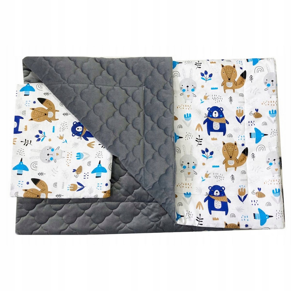 Merkloos Babybeddengoed Set: Dekentje & Kussen 75x100cm