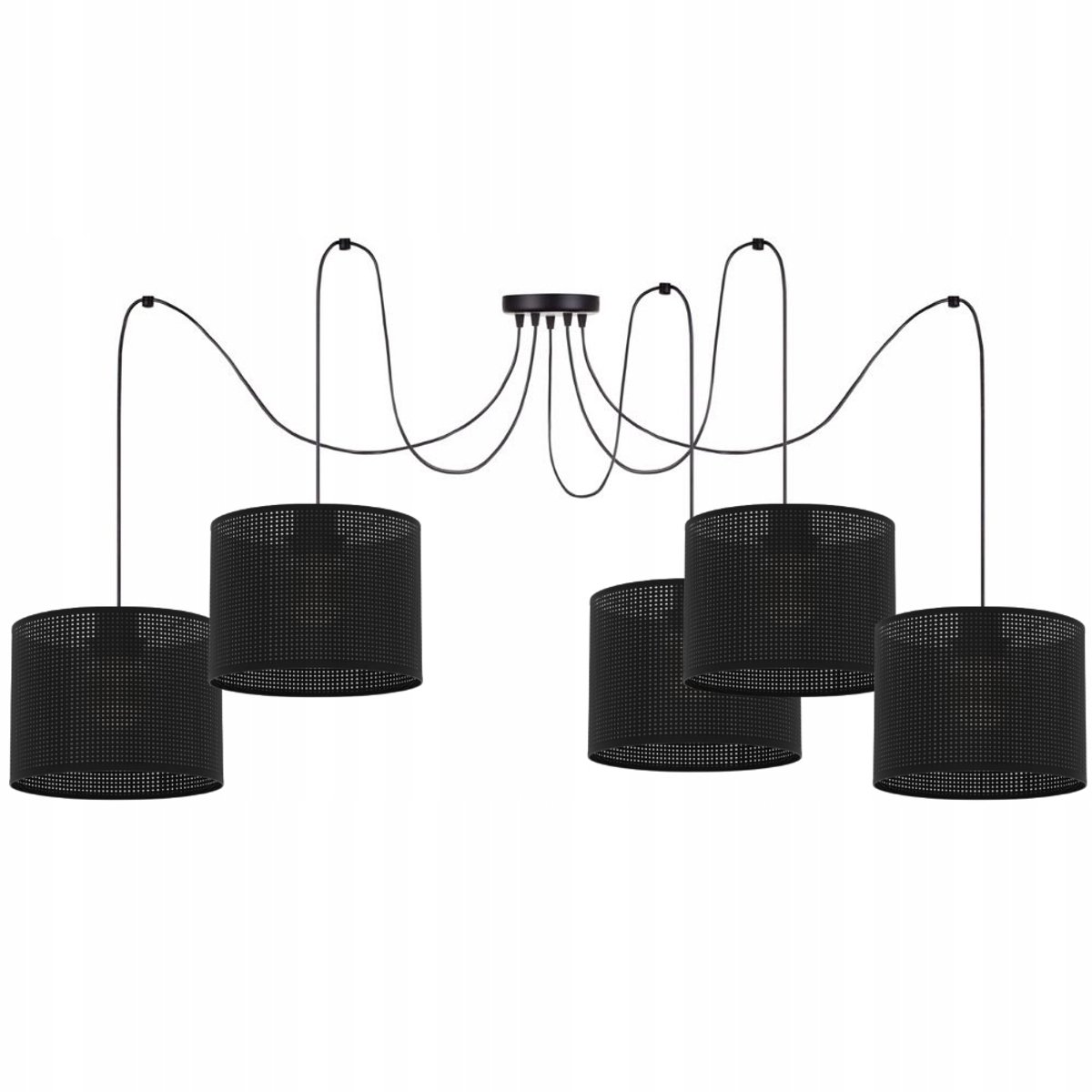 Merkloze Spider Hanglamp met 5 lichtpunten, zwart