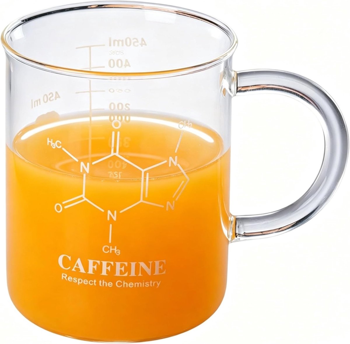 Borosilicaat Glazen Mok met Handvat en Tuit voor Mocha, Latte, Cappuccino en Sap - Ideaal voor Koffieliefhebbers en Wetenschappelijke Experimenten