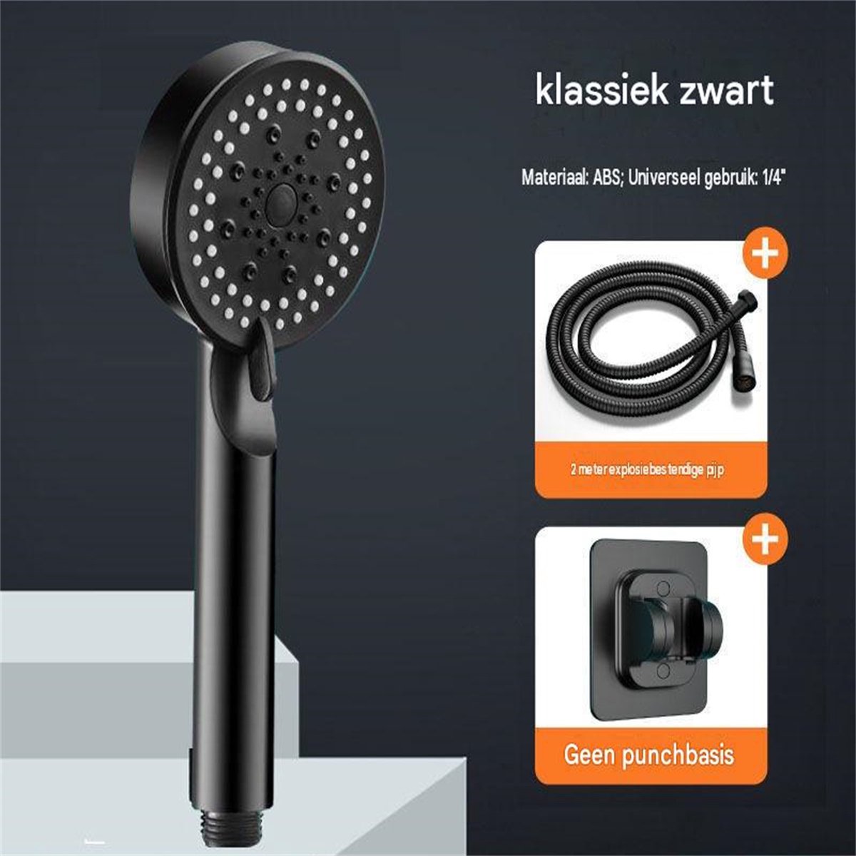 carmdering - Handdouche met Filter – 6 Straalsoorten – Verstelbare Douchekop met Siliconen Sproeiers – G1/2
