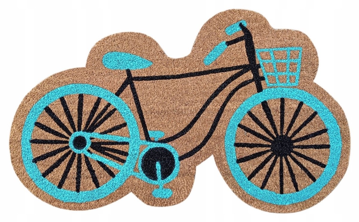 FLOOR GARDENS Fiets Deurmat Kokos 75x45 cm - Natuurlijk en Duurzaam