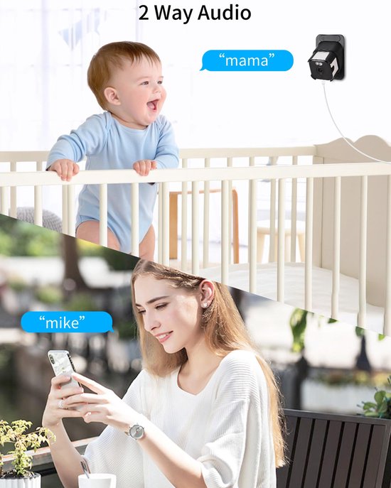 Raamcamera – 2K Beveiligingscamera met Nachtzicht en Bewegingsdetectie – WiFi en 2-Weg Audio — afbeelding 5