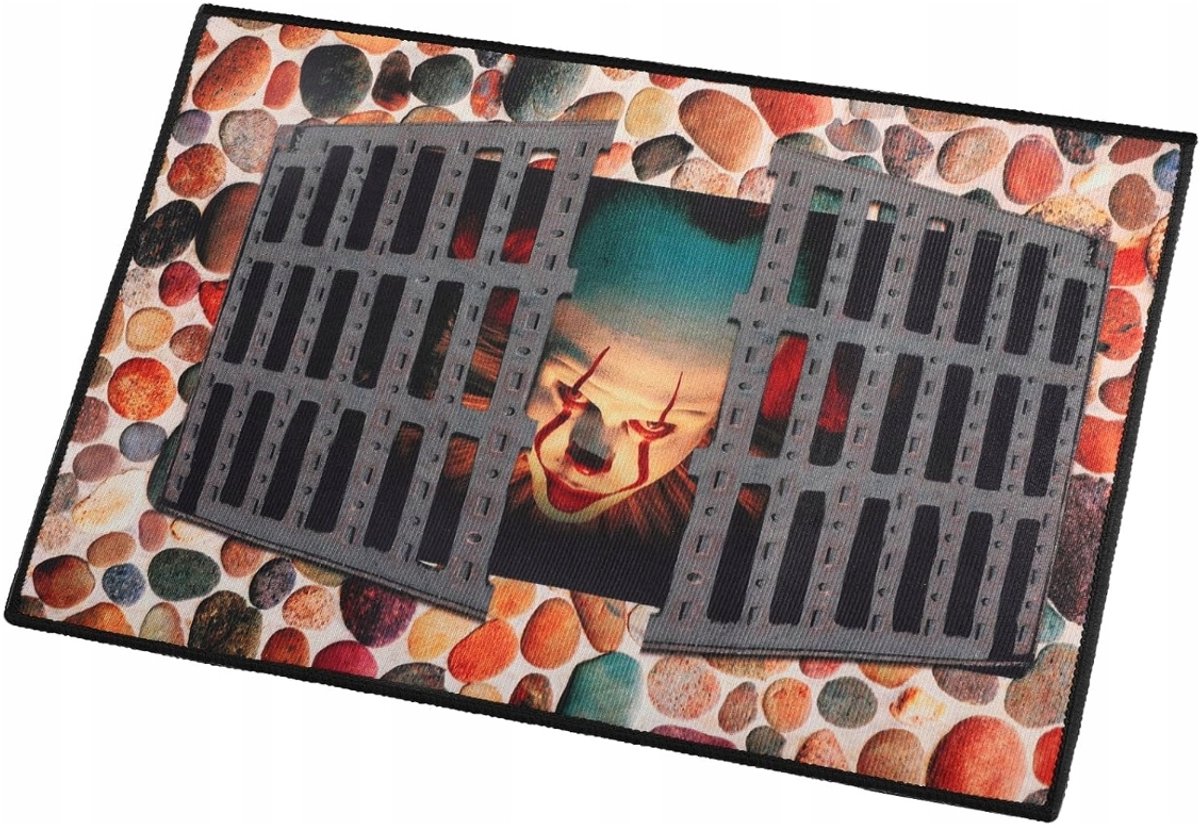 Halloween 3D Deurmat met Pennywise Clown - 40x60 cm