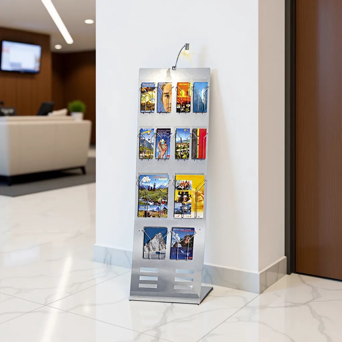 Folderhouder Business display met verlichting breed