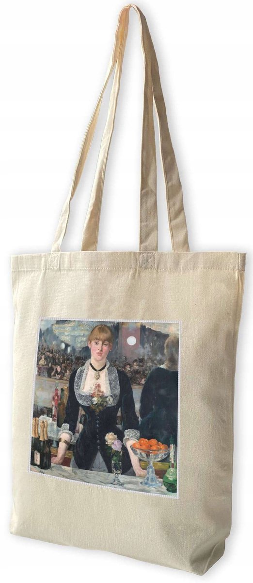 Shopper Tas met "Bar in Folies-Bergère" print - Manet Stijl