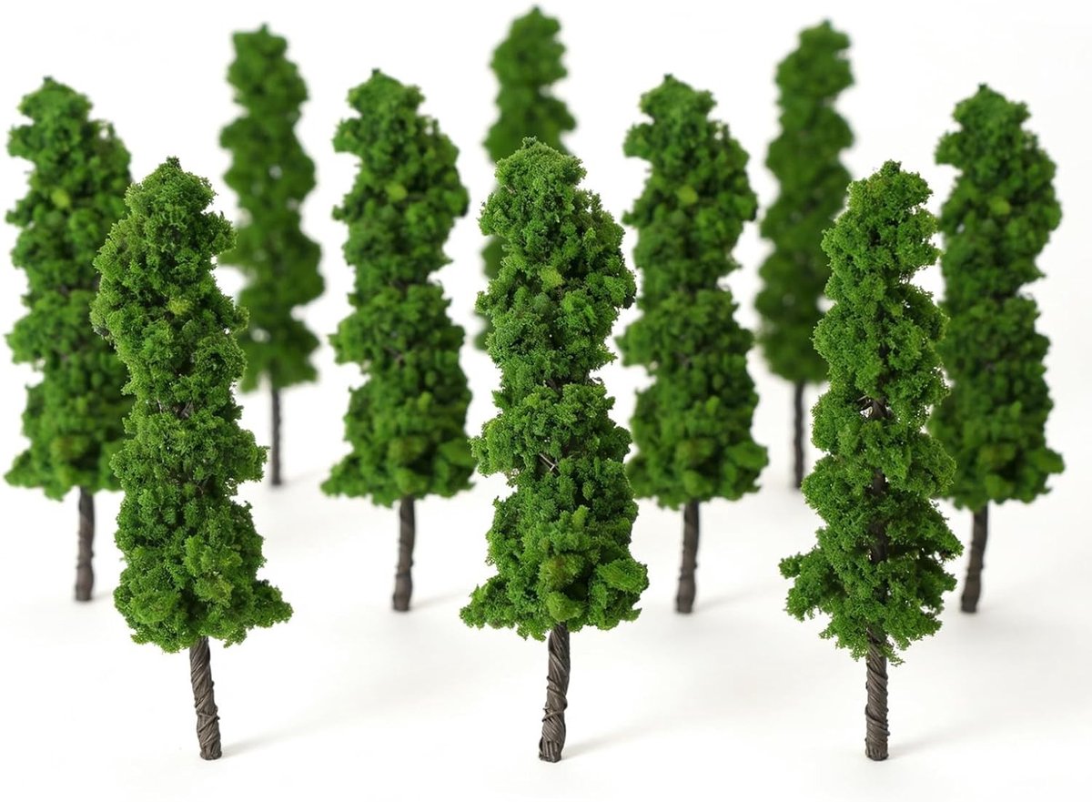 10 Stuks 11cm Modelbomen voor Architectonische Modellen en Spoorweglandschappen
