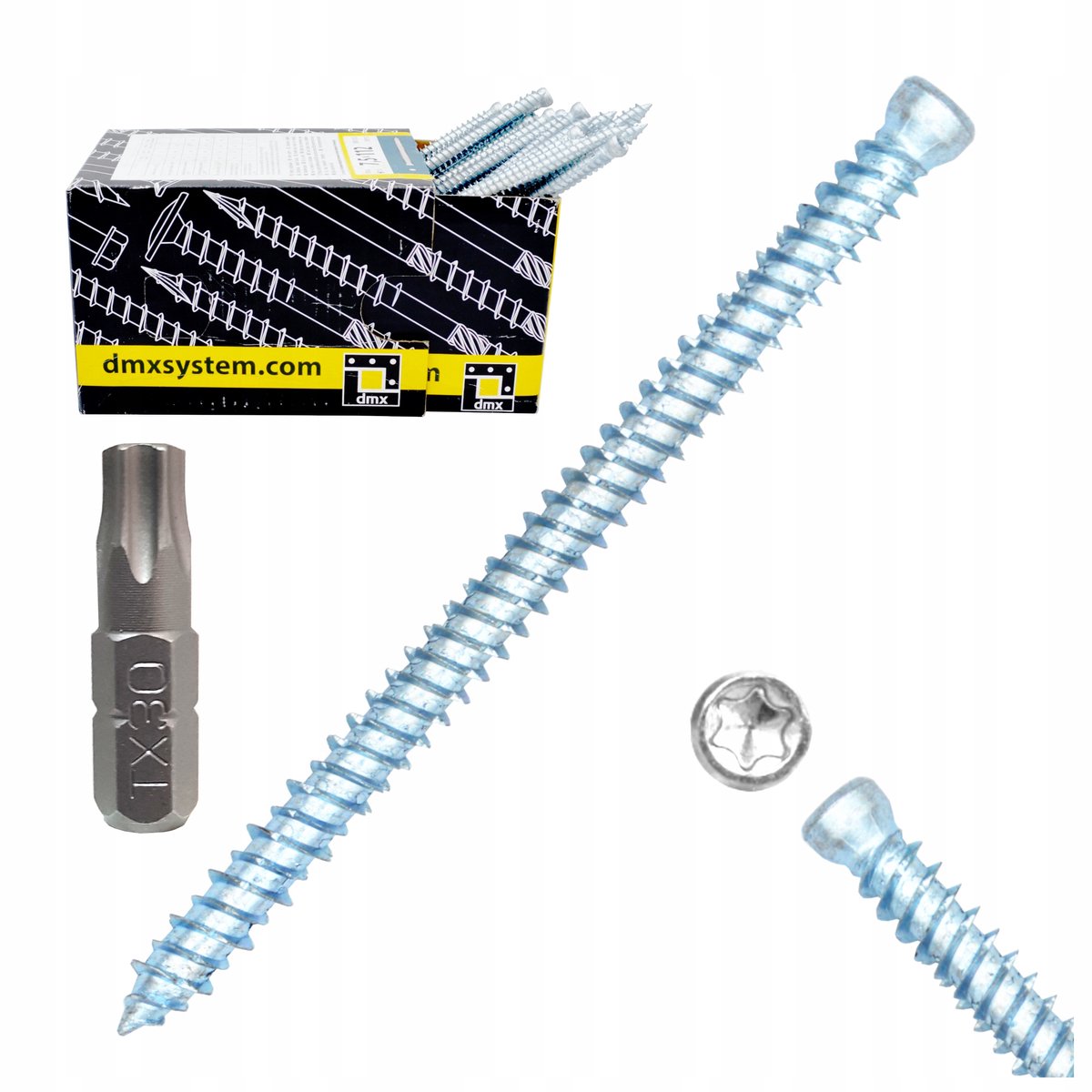 Domax Kozijnschroeven 7,5x72mm Torx Verzinkt - 100 Stuks