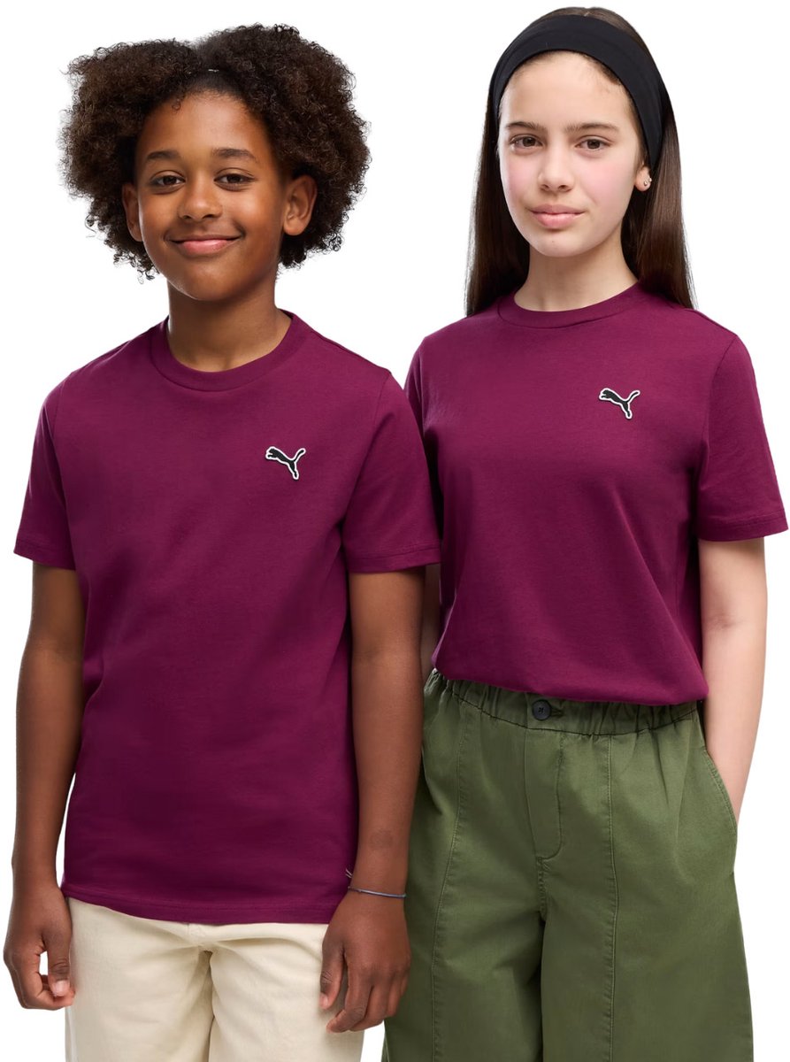 PUMA T-shirt Kinderen Cls Badge Cat Tee Paars