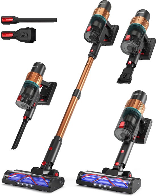 Princess Draadloze Steelstofzuiger 339525 - 25,9V - 2-in-1 Handstofzuiger - 350W BLDC Motor - Tot 50 Minuten Accuduur - Lichtgewicht