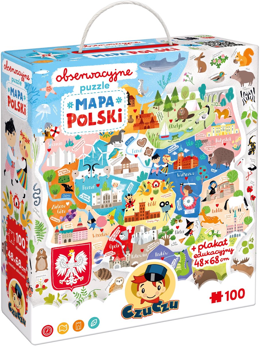 Educatieve Puzzel van Polen: 100 Stukjes, Leerzaam en Leuk voor het Hele Gezin