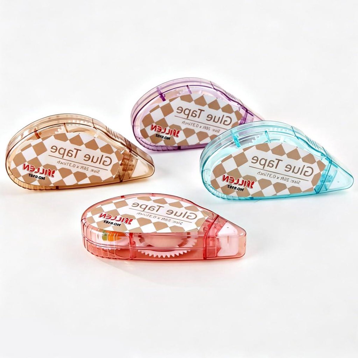 Rollerlijm Set - Lijmrollers Knutselen - Scrapbooking Maken - Dubbelzijdig Plakband - 4 Rollen 8 Meter - Wit