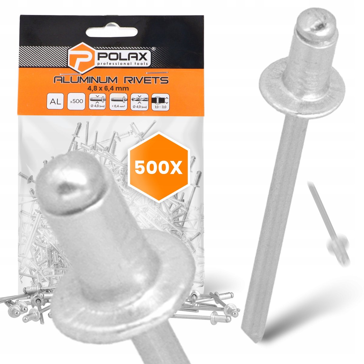 500x Aluminium Blindklinknagels 4x18 mm - Sterk & Roestbestendig
