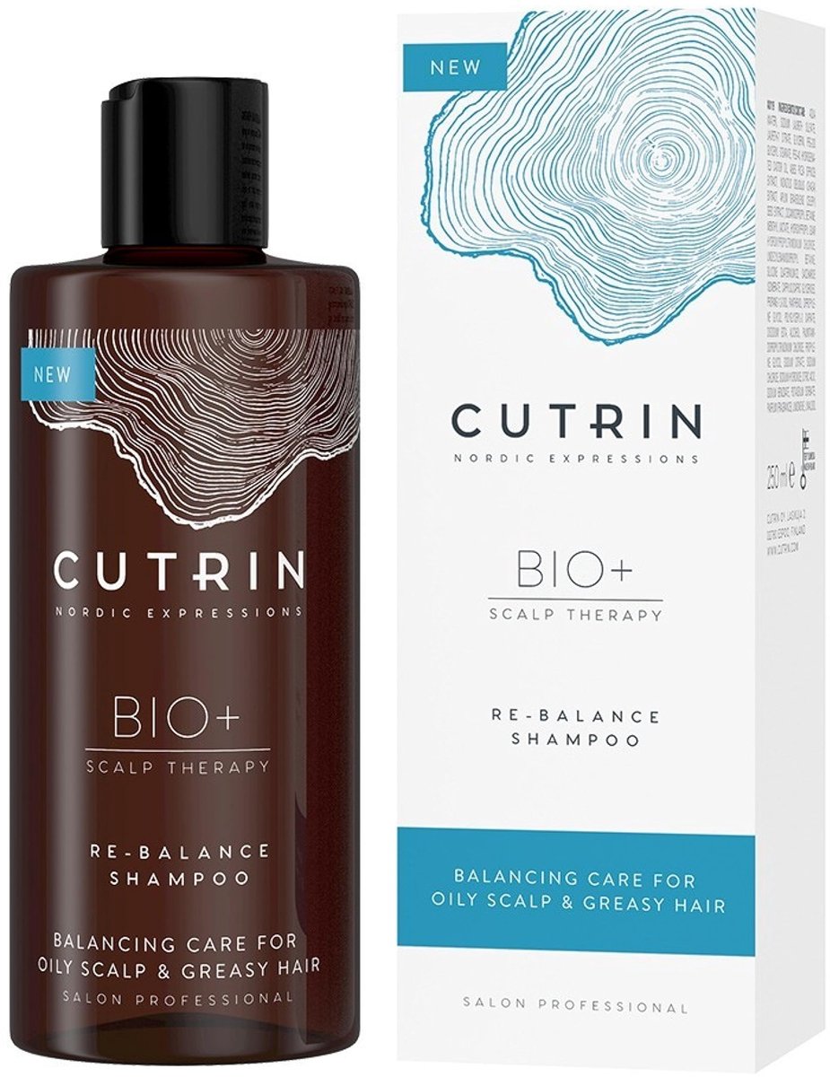 Cutrin BIO+ Re-Balance Shampoo - Shampoo Voor Vet Haar - Talgregulerend - Verzorgend - Beschermend - 250 ml