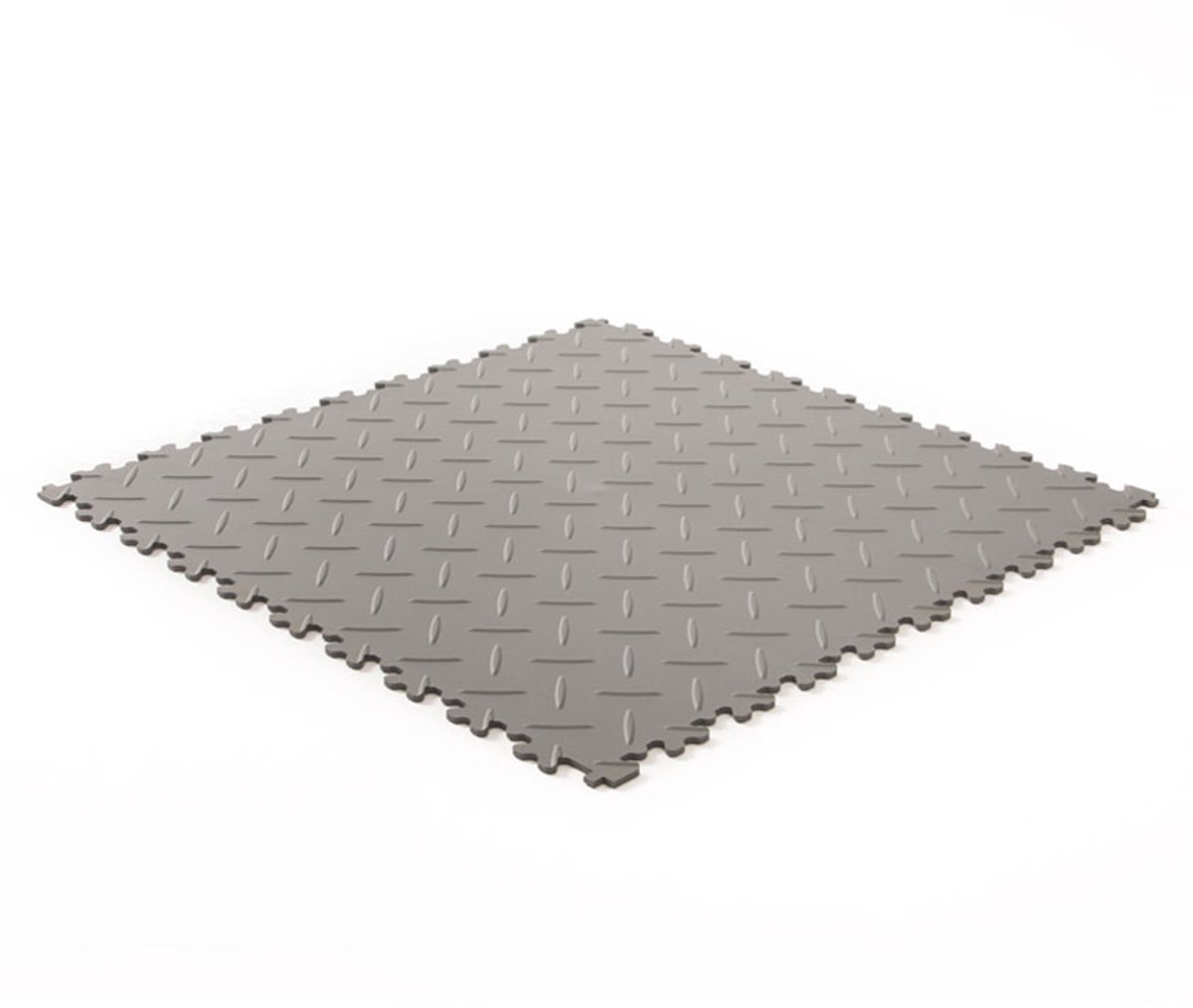 Rubbermagazijn - PVC kliktegel diamant - Donkergrijs ECO - 50x50cm - Dikte 4mm - winkel - showroom - garage - prijs per stuk