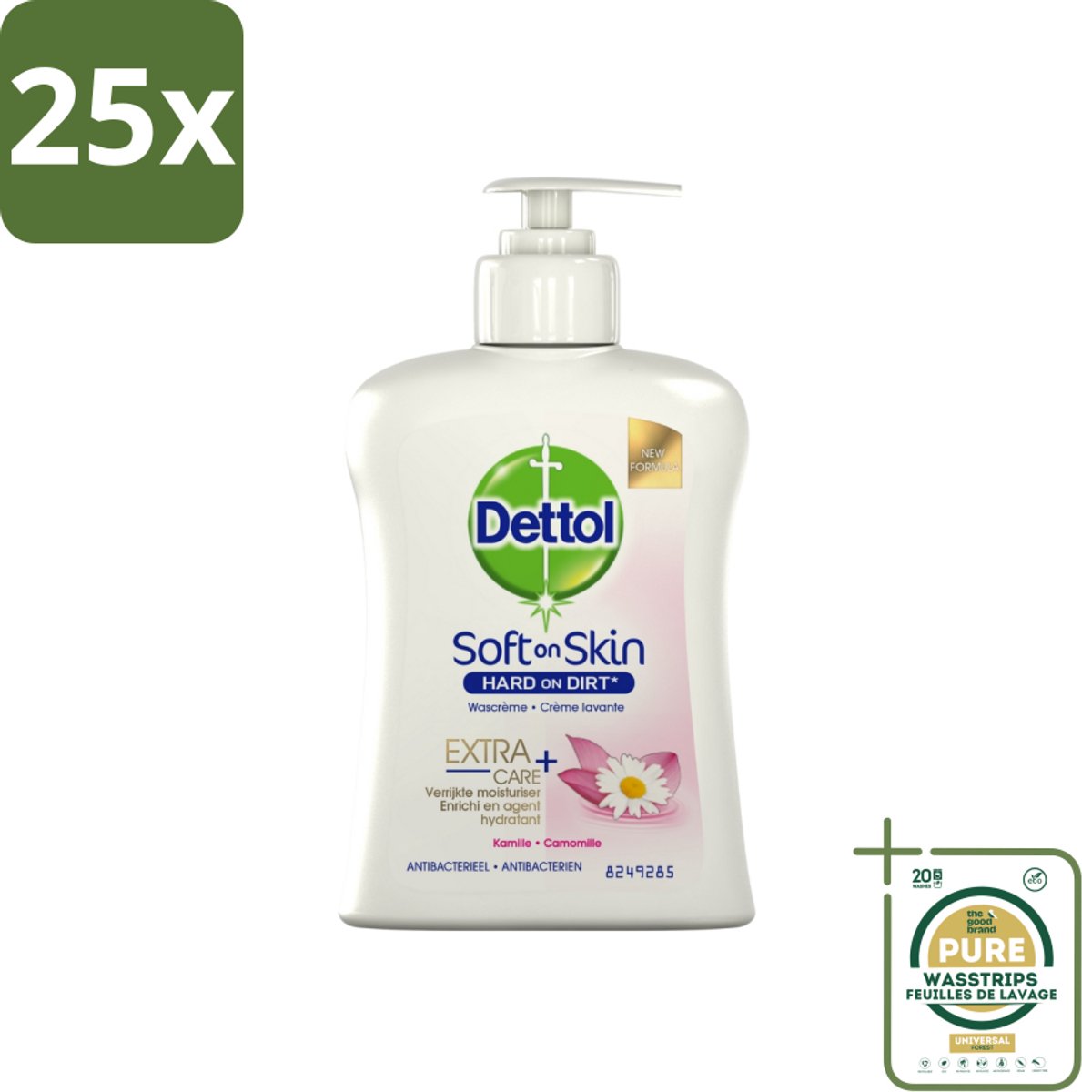 25 x Dettol - Handzeep - Antibacterieel - Hydraterend - Kamille - 250 ml - Grootverpakking - Handzeep - Antibacterieel - Hydraterend - Kamille - Handwas