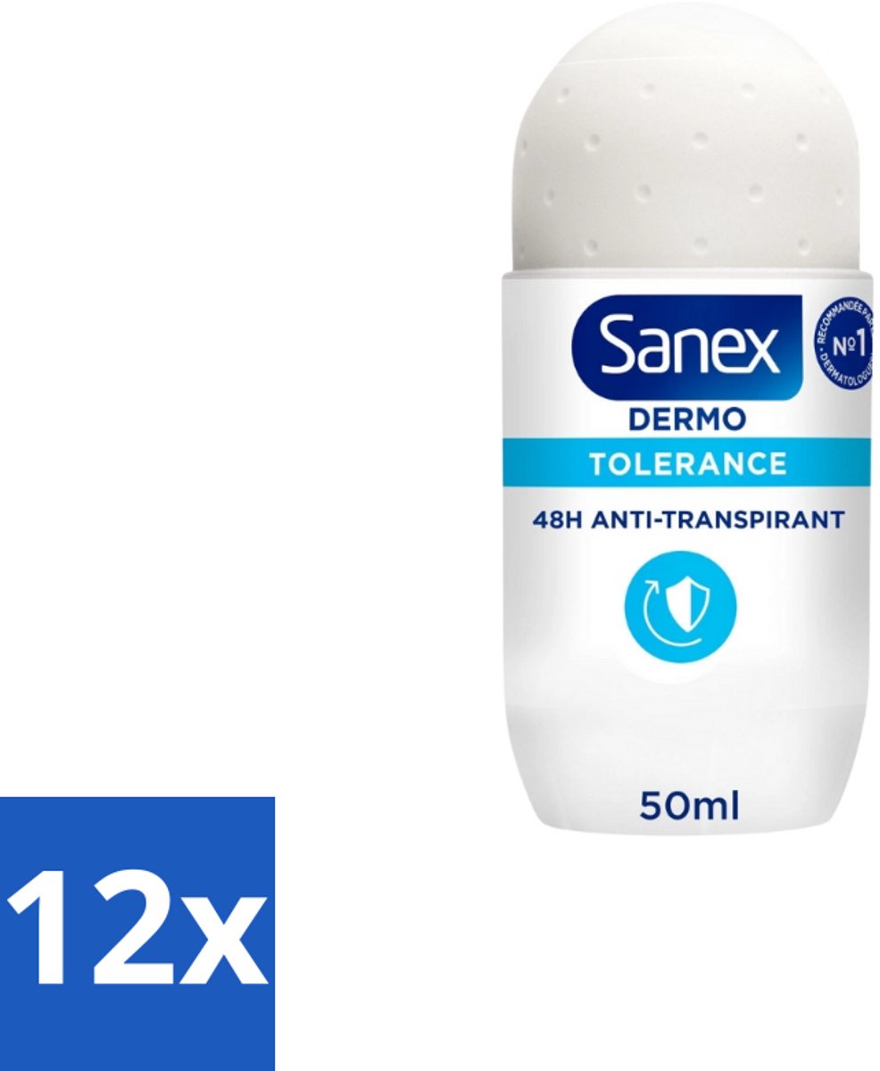 Sanex – Deo Roll-on – Dermo Tolerance – 50 ml - Voordeelverpakking - 12 stuks