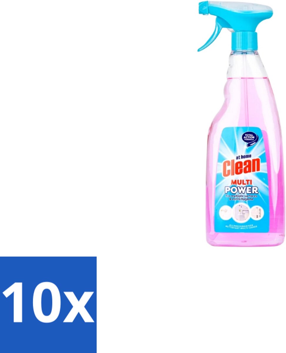 10 x At Home Alles Reiniger Spray 750 ml - Allesreiniger - Reinigingsmiddel - Vuil Verwijderen - Vet Verwijderen - Hygiëne