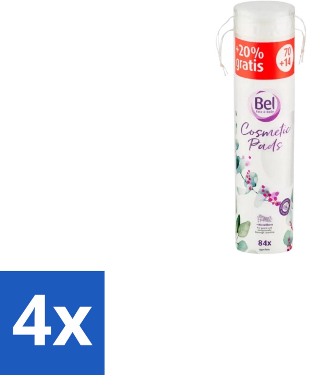 4 x Bel Cosmetic – Make-up Remover Pads – Rond – Zacht & Verzorgend - Gezichtsreiniging - Make-up Verwijderen - Huidverzorging - Make-up Verwijderen - Huidverzorging