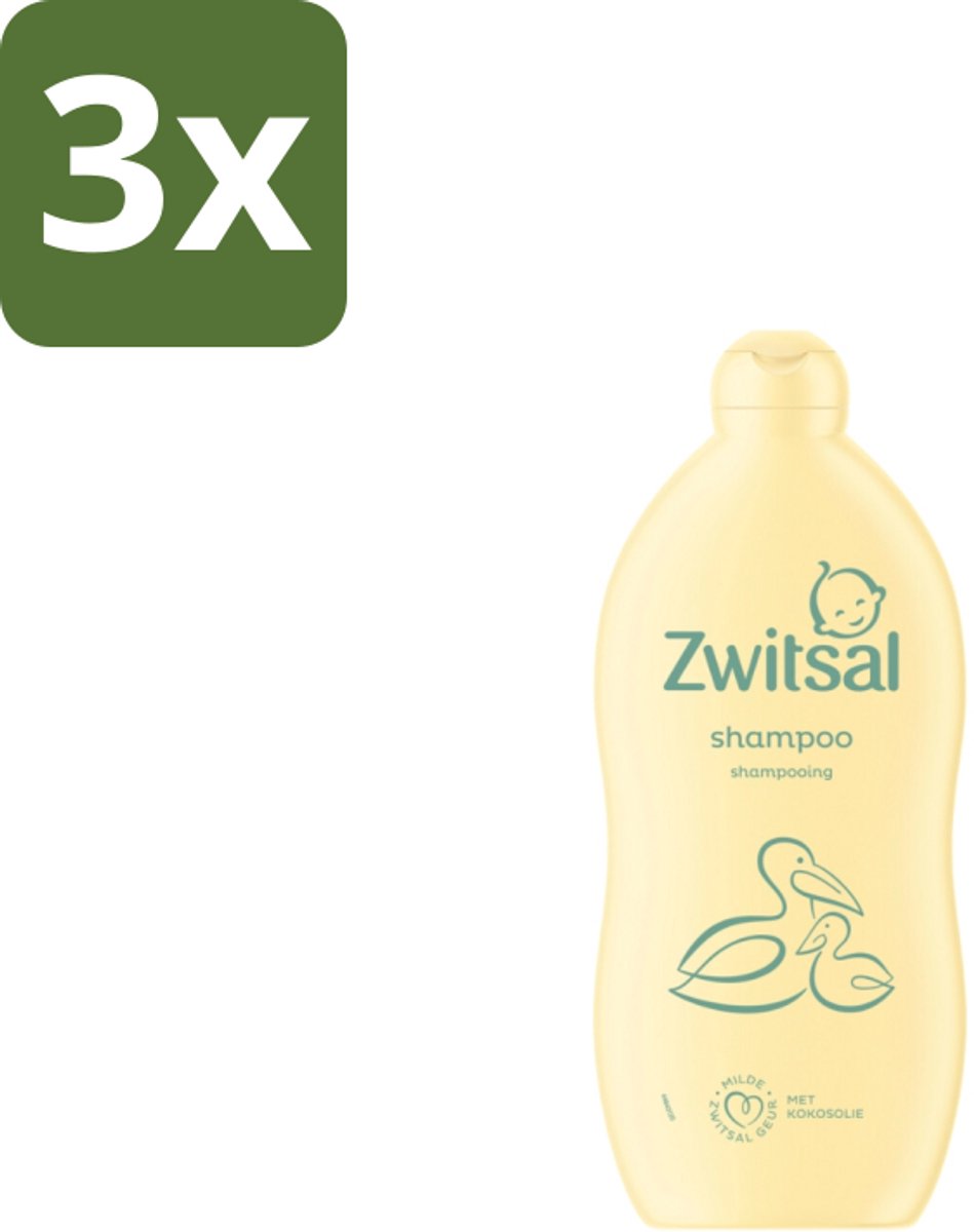 3 x Zwitsal Shampoo 700 ml - Baby Shampoo - Kokosolie Shampoo - Zwitsal Shampoo - Baby Haar Verzorging - Zwitsal Babyhuid