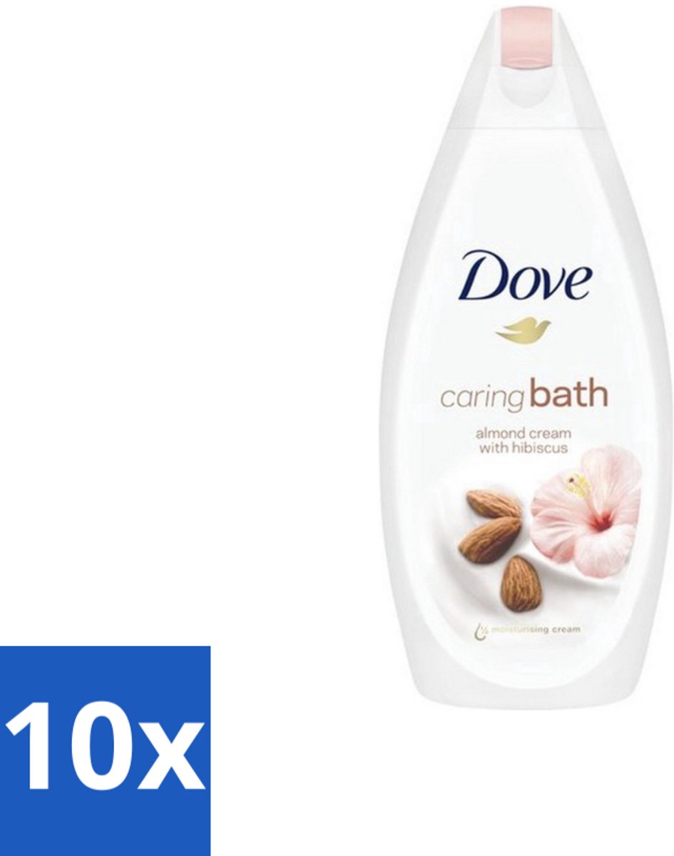 Dove – Badcrème – Caring Bath Almond – 450 ml - Bulkverpakking - 10 stuks