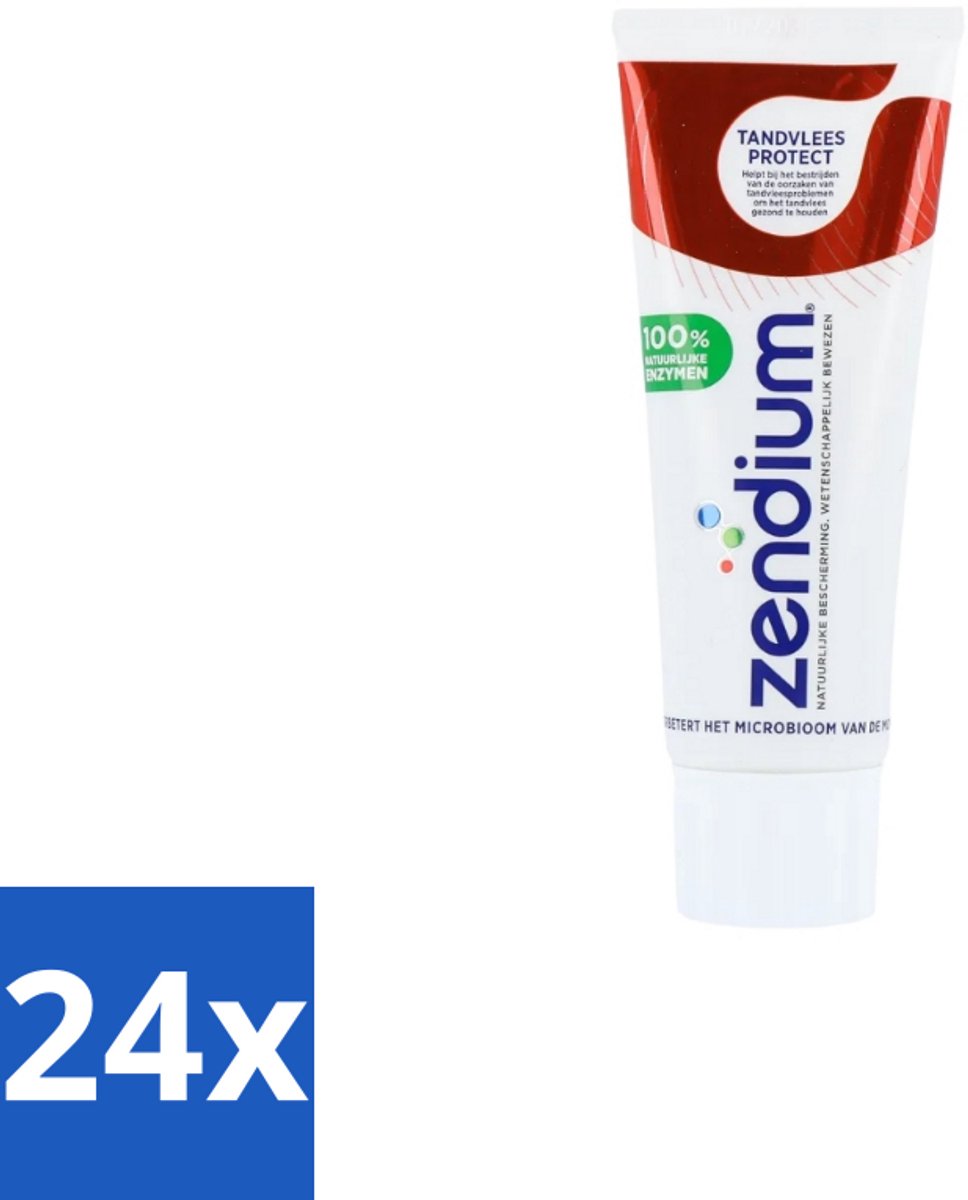 24 x Zendium – Tandpasta – Tandvlees Protect – 75 ml - Tandvleesbescherming - Gevoelig Tandvlees - Natuurlijke Tandpasta - Mondgezondheid - Fluoride