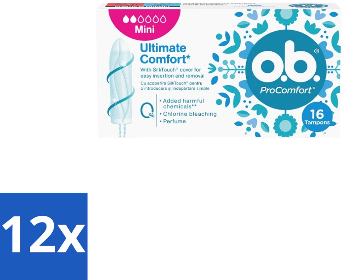 12 x OB – Tampons – ProComfort Mini – Comfort Fit - Tampons - Menstruatie - Comfort - Mini Tampons - SilkTouch