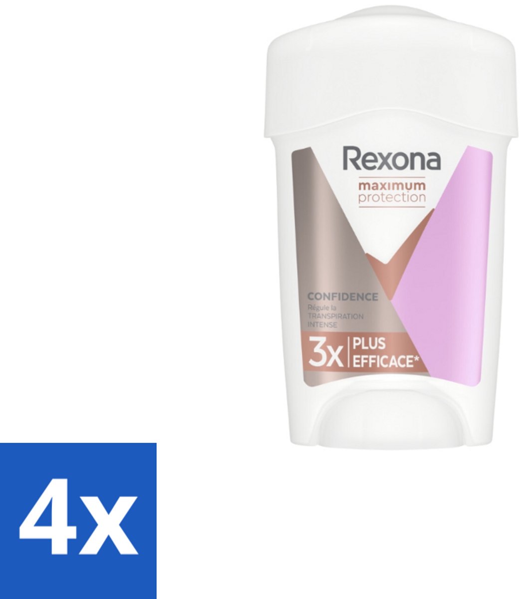 Rexona Deodorant Anti-transpirant Stick Confidence 45 ml - Voordeelverpakking - 4 stuks