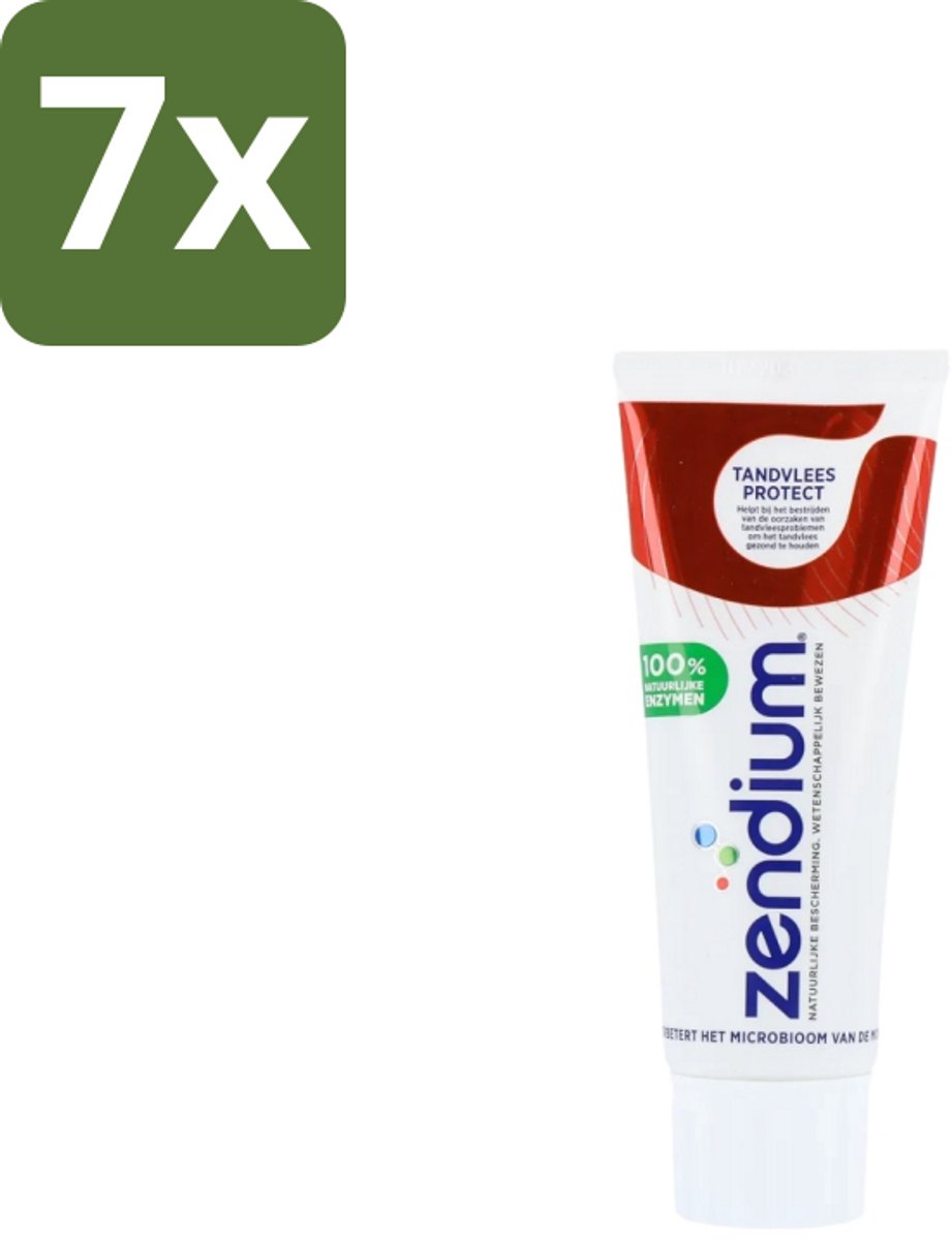 7 x Zendium – Tandpasta – Tandvlees Protect – 75 ml - Tandvlees Bescherming - Gevoelig Tandvlees - Natuurlijke Tandpasta - Fluoride - Mondgezondheid