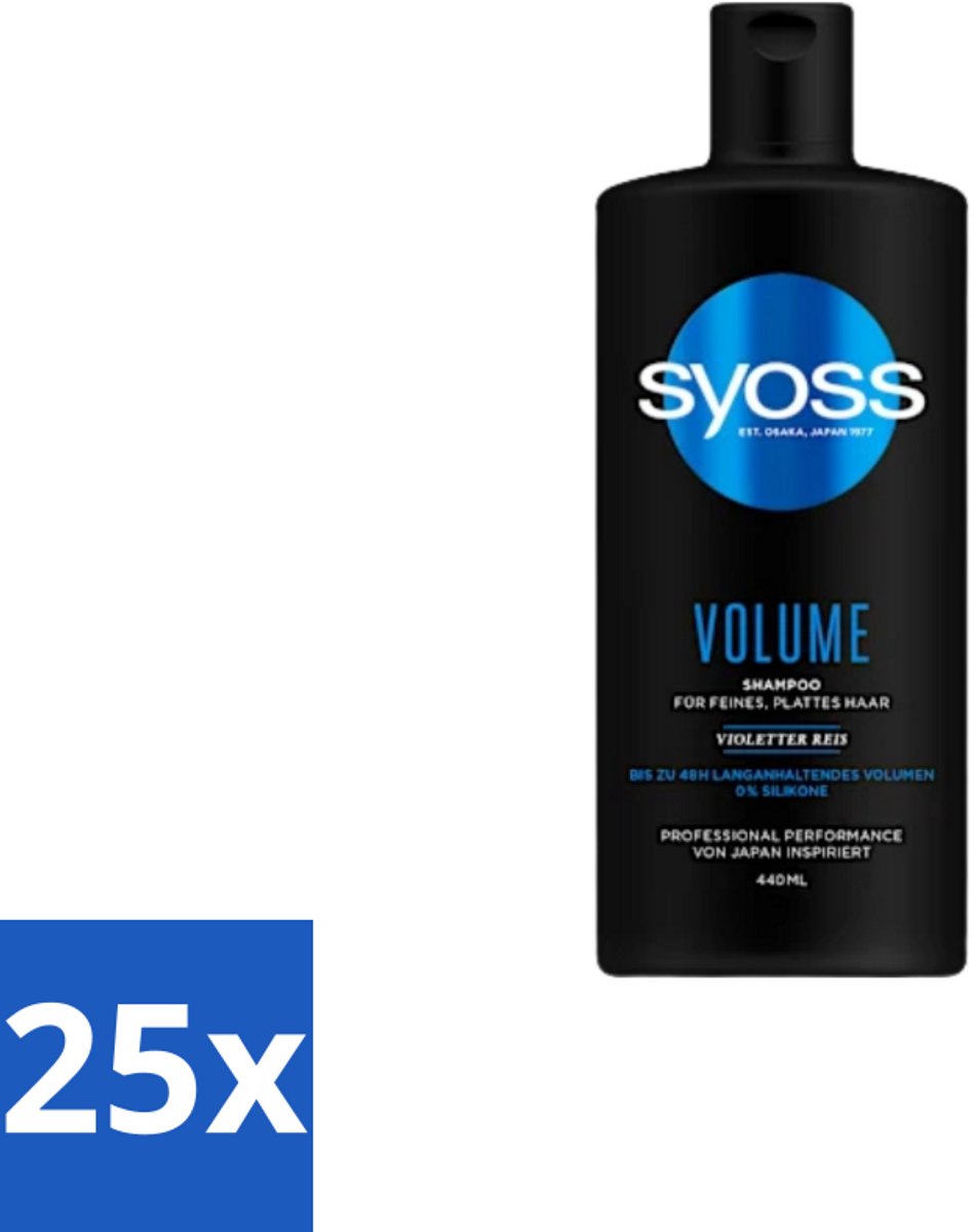 25 x Syoss – Shampoo – Volume – 440 ml - Volume Shampoo - Fijn Haar Shampoo - Slap Haar Shampoo - Body Shampoo - Volumegroei Shampoo