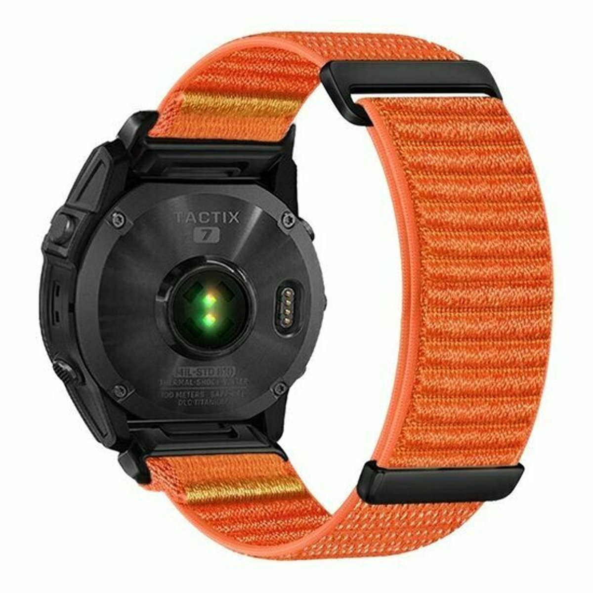 By Qubix - Geschikt voor Garmin bandje - 20mm Quickfit - Nylon Sport Loop bandje - Oranje - Geschikt voor Garmin Fenix 9 / 9 pro - 43mm