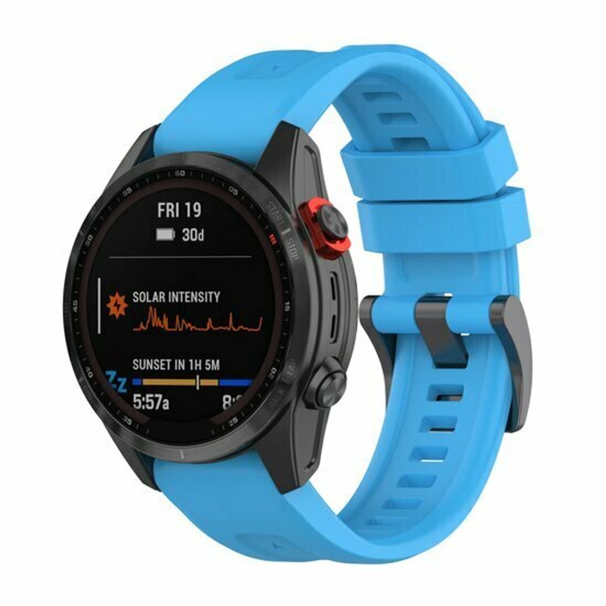 By Qubix - Geschikt voor Garmin bandje - 20mm Quickfit - Siliconen sportbandje - Blauw - Geschikt voor Garmin Fenix 9 / 9 pro - 43mm