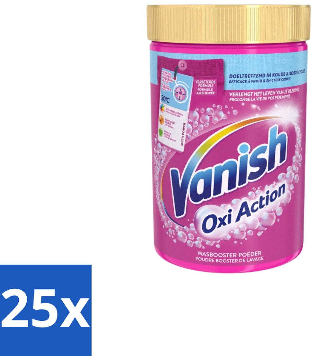 Vanish – Wasbooster Poeder – Oxi Action Gekleurde & Witte Was – 710 g - Bulkverpakking - 25 stuks